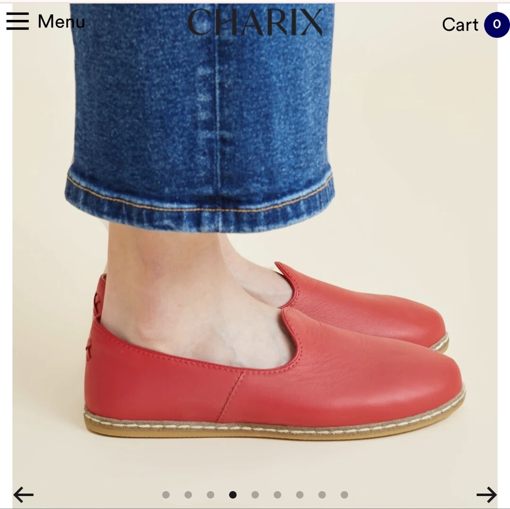 Charix Red Slip On Shoes Excellent Condition - Picture 10 of 15